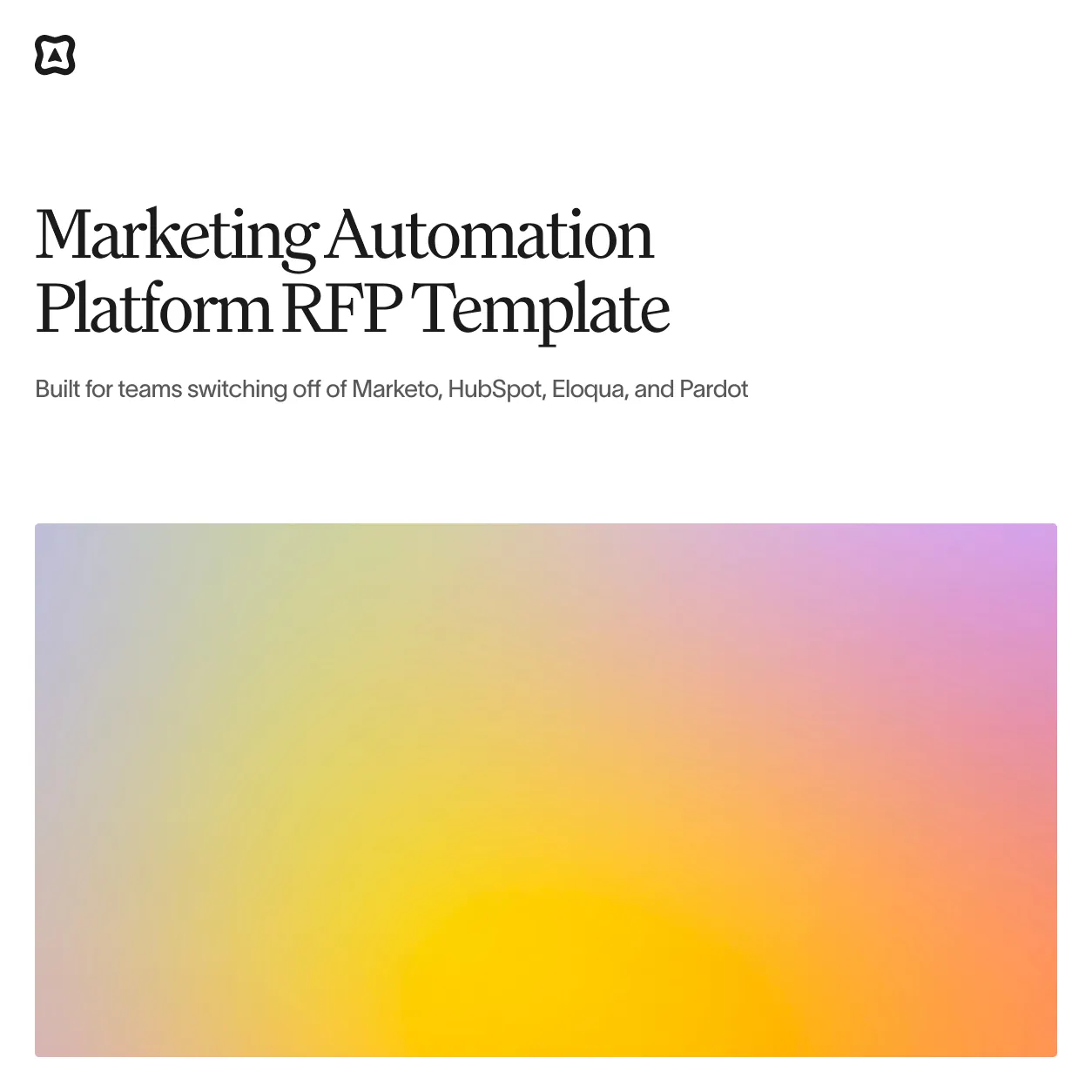 Marketing Automation Platform RFP Template