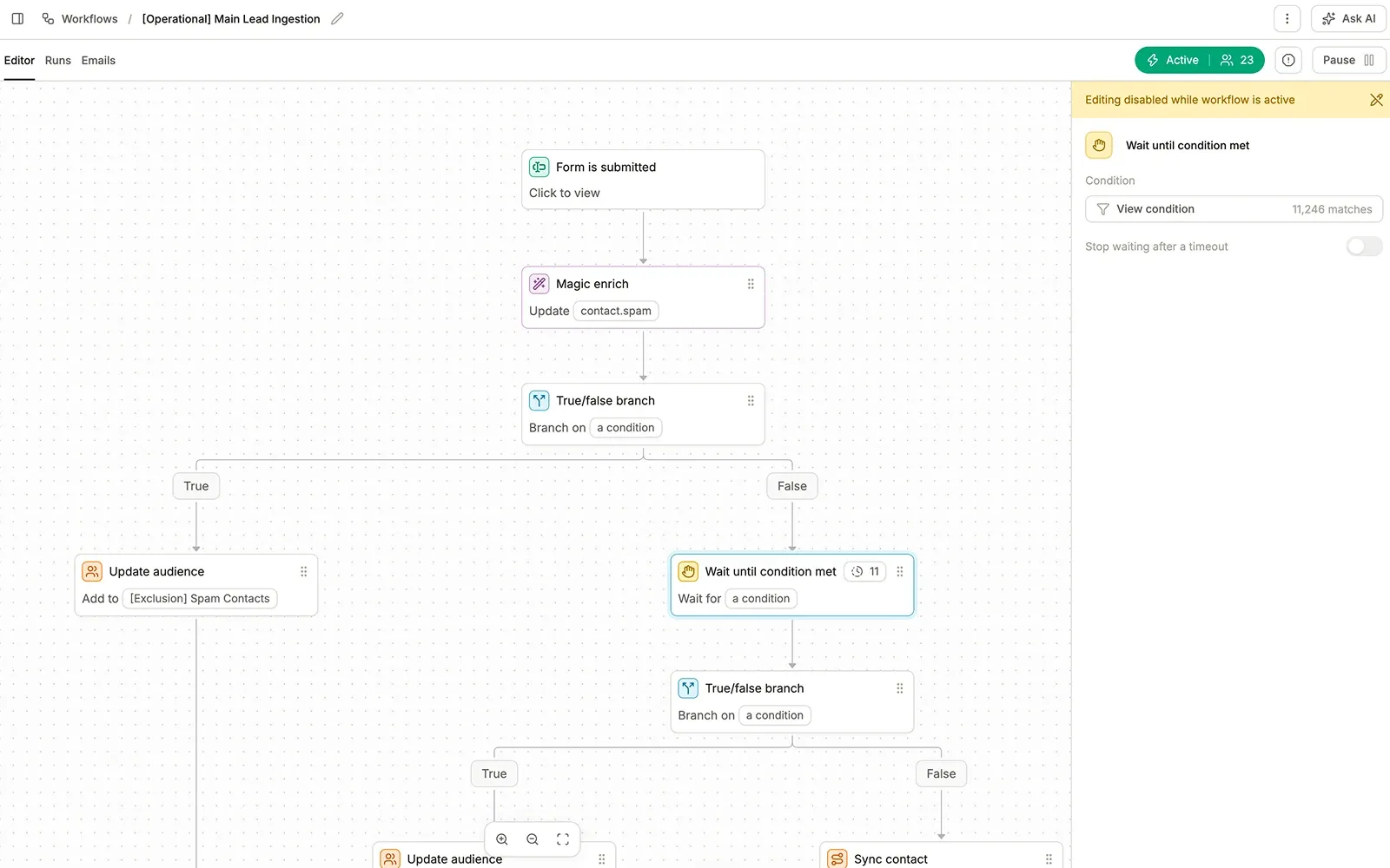 Conversion showing the same logic, rebuilt from a single prompt