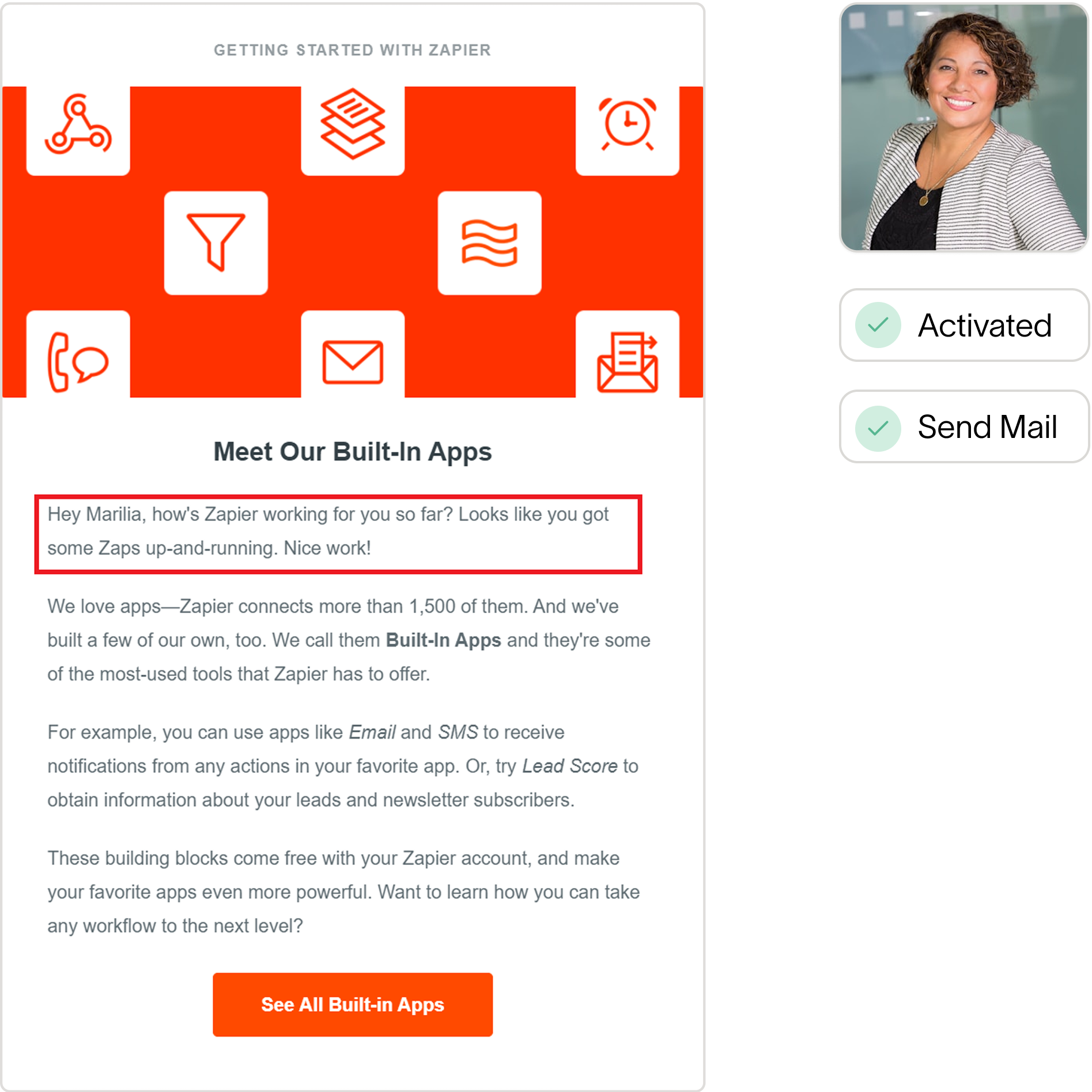 Personalized email builder