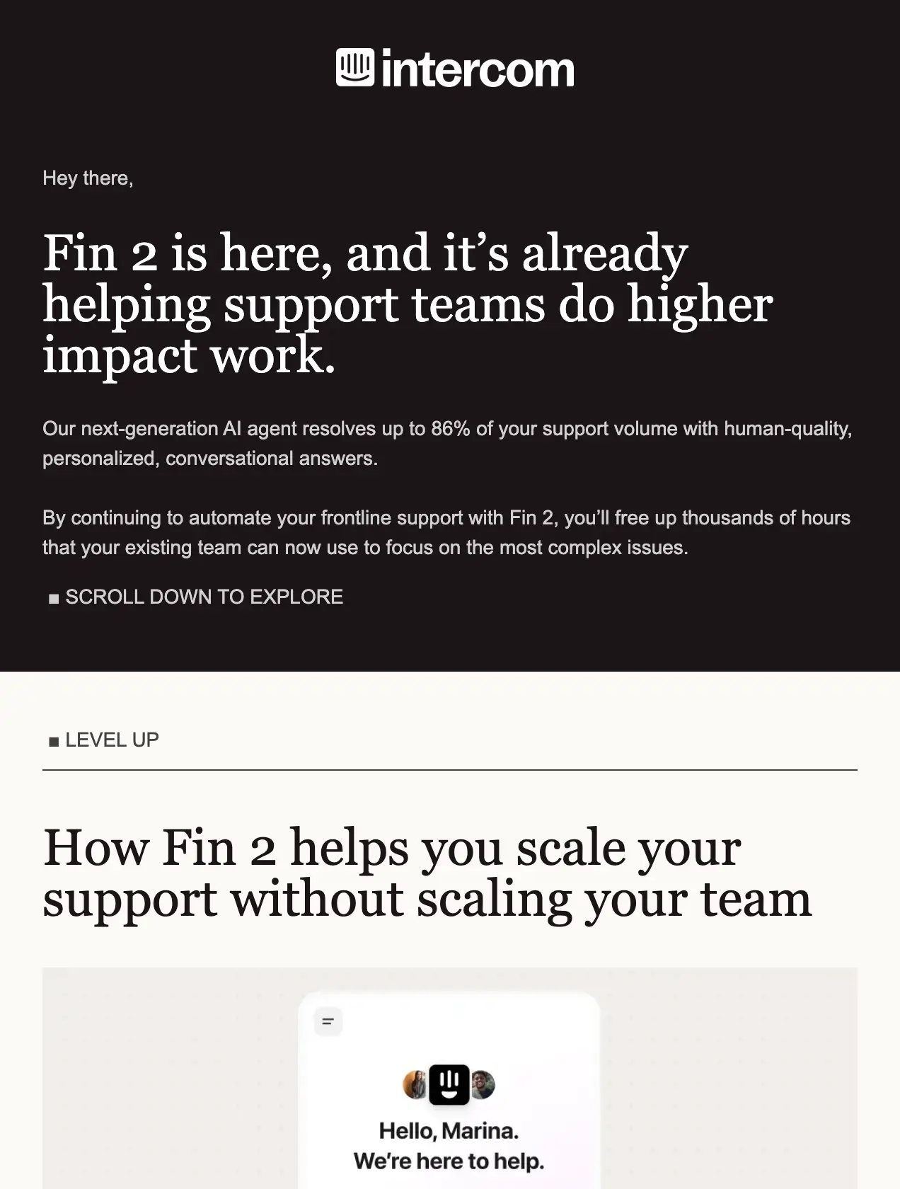 Sample email template