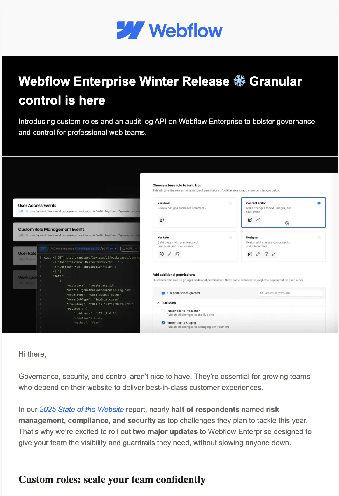 Sample email template